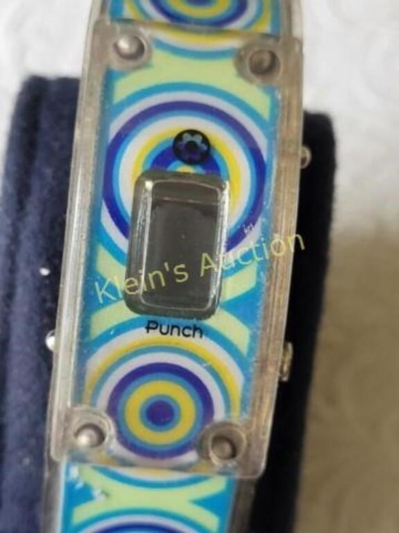 rare 1970's atomic funky digital LCD watch Punch