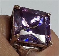 color change sapphire copper & silver setting ring