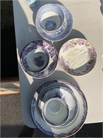 Vintage purple and white china