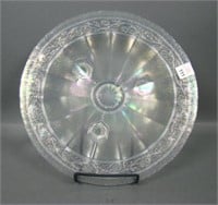 Imperial White Floral & Optic Ftd Cake Plate
