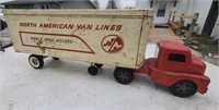 Structo  North America Van Lines 1950s toy semi.