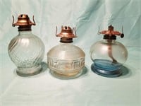 3 Kerosene Lamps
