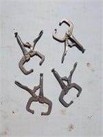 4  welding clamps.