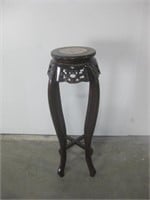 37" Tall Marble Top Plant/ Lamp Stand