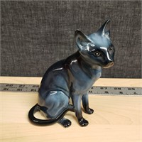 PIM Pocealen Cat Statue Blue Black