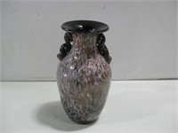 7" Tall Hand Blown Murano Style Art Glass Vase