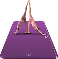 FrenzyBird Large Yoga Mat 6'x 4'x 6mm,Extra Wide