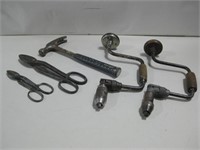 Tin Snips, Hand Drills & Hammer