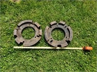 Wheel weights for a massey compact tractor
