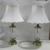Two 33" Tall Stiffel Lamps Both Work