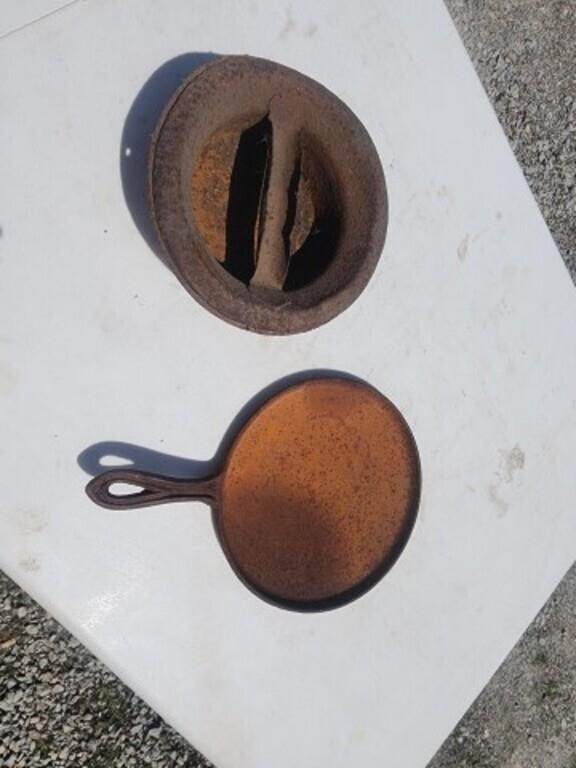 Iron skillet milk can lid