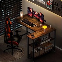 $155 WOODYNLUX L Shaped Desk - 43 Inch Gaming