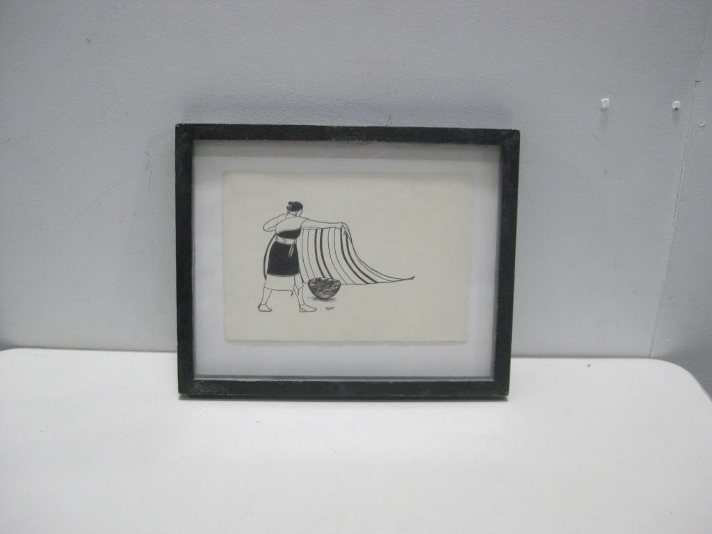 15"x 12" Framed Signed Drawing