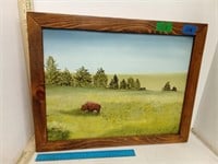Buffalo On The Range Painting By Martha Smith