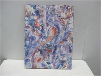 24"x18" Framed Signed Bren Price Abstract Painting