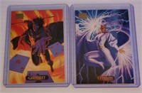 '94 Gambit and Storm Marvel Materpiece Cards
