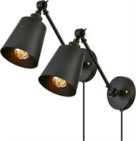 NEW $55 2PK Rustic Wall Sconces w/Swing Arm