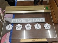 Five Star Lighted Sign (Does Not Light)