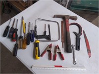 Assorted Tools Rock Hammer Screwdriver File &