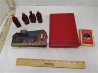 Tiny Red Glass Bottles & More