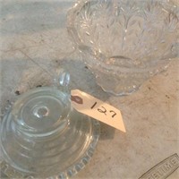 clear glass dishes 2 pcs.