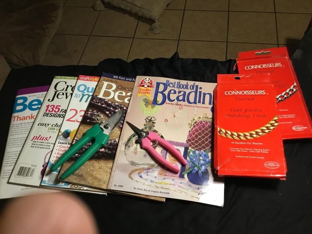 Beading Magazines, Polishing Clothes & Snippers