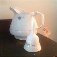 water pitcher and bell