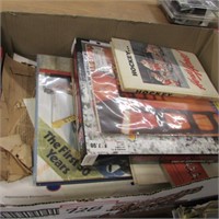BOX OF SPORTS PAPERS, MAGS, ETC