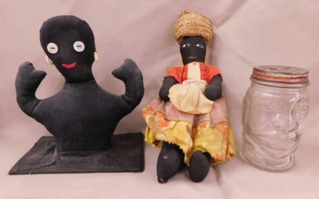Black Americana hand crafted folk art torso doll