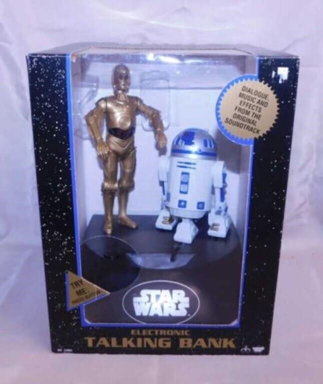 1995 Star Wars electronic talking bank w/ C-3PO &