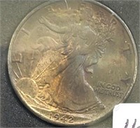 1942S Walking Liberty Half Dollar MS Tonig