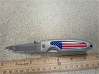 American Flag Belt Knife