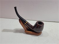 Nice Wooden Pipe with Display Stand