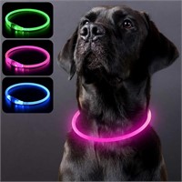 PZRLit LED Dog Collar Pink