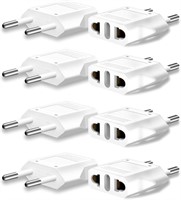 8 Pack of US/CA to European Plug Adapter,Europe