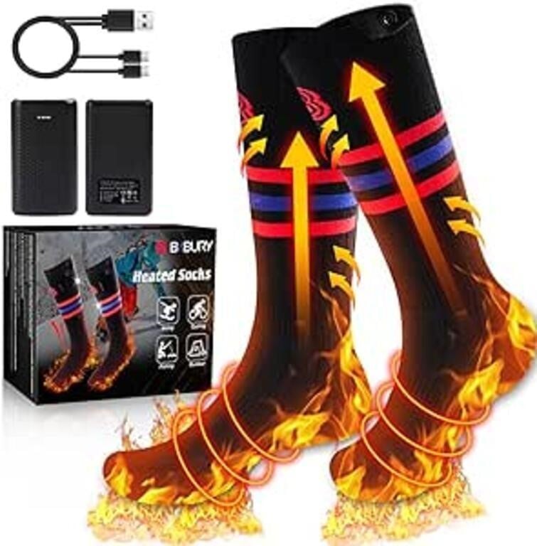 Heated Socks, BIBURY Rechargeable Heated Socks
