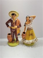 Señorita and Señor Mexican Porcelain Figures