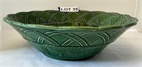 Green Leaf Basket Pattern Bowl