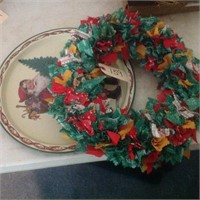 Christmas platter and wreath