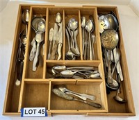 Assorted Flatware & Expandable Silverware Tray