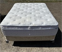 CLEAN QUEEN SIZE BED WITH METAL BED FRAME