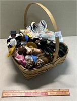 FUN BASKET WITH CHILDRENS VINTAGE TOYS