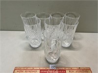 SEVEN CRYSTAL DRINKING GLASSES