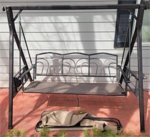 Metal Porch Swing w/ Cover
