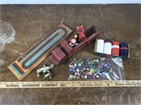 Marbles Poker Chips Wood Truck etc
