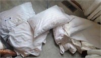 Assorted Linens & Pillows for Full Bed