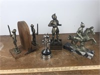 Knight Bookends and Figures
