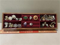 GREAT LOT OF COSTUME JEWELRY WITH DISPLAY