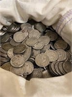 (250) Readable Date Buffalo Nickels in Canvas Bag
