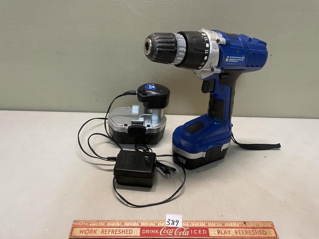 POWER FIST 18V CORDLESS DRILL AND CHARGER